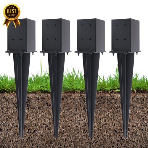 4pc fence post anchor ground - 4pc,
