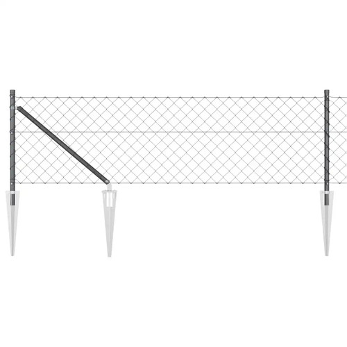 Chainlink fence with spikes - with,
