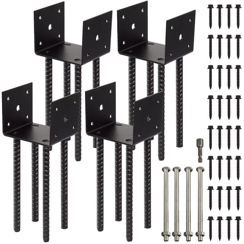 Fence post holder ground - holder,
