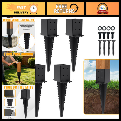 Pack fence post anchor - 4-pack,