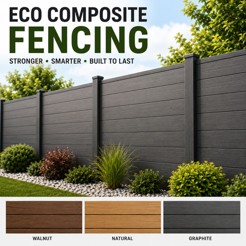 Eco composite fencing - fencing, panels